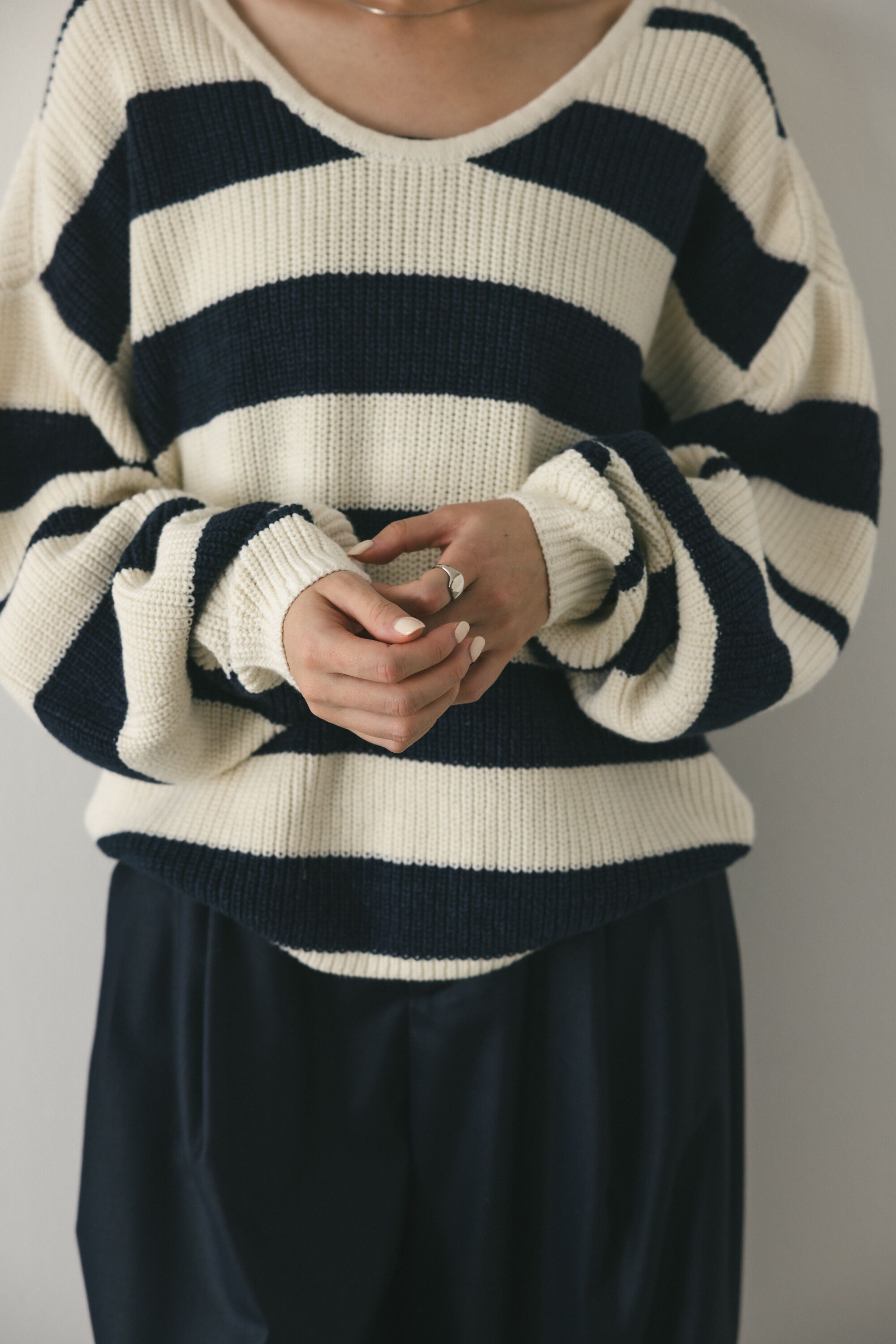 STYLEMIXER「2WAYボーダーニット」|ニット・セーター|