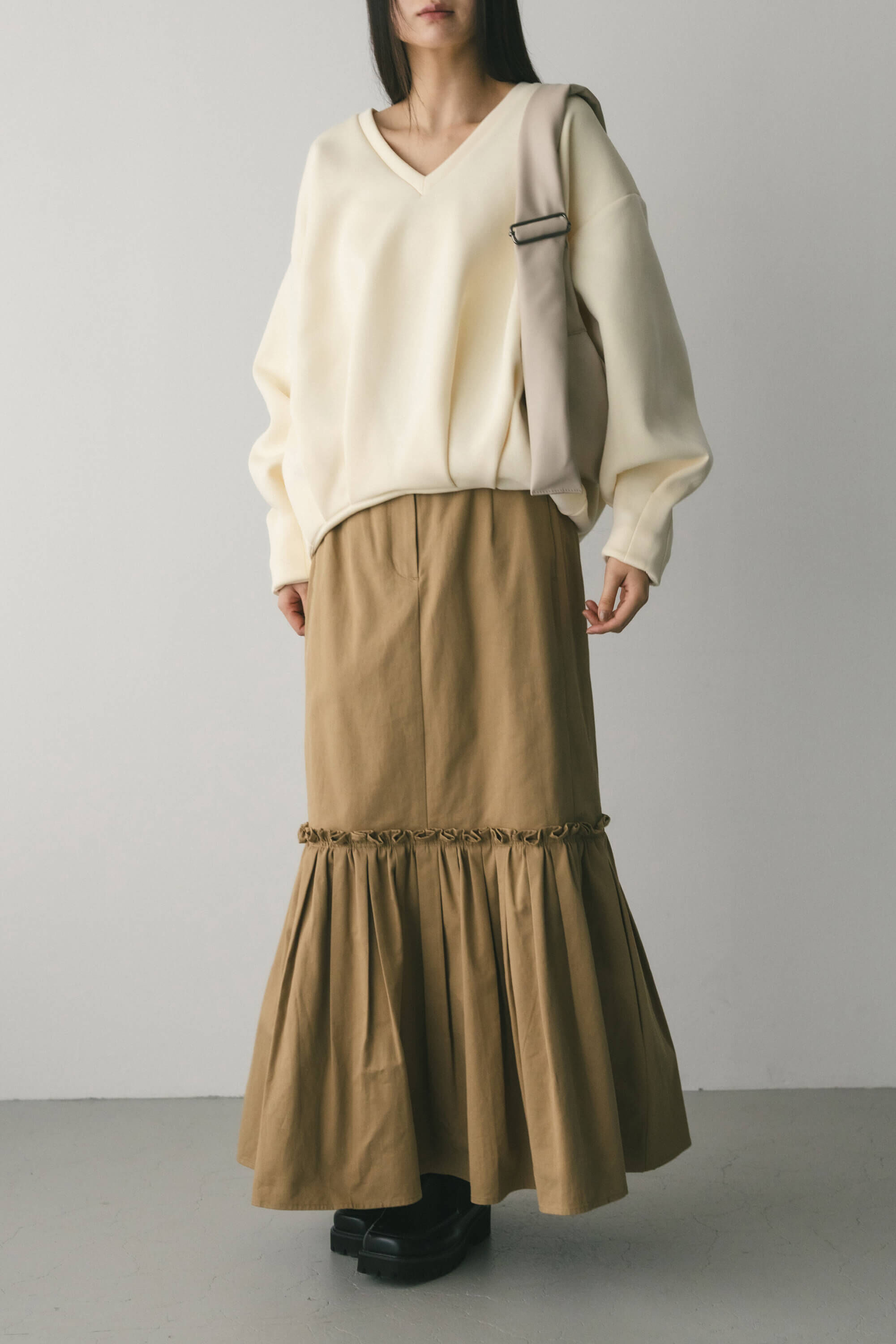 STYLEMIXER「ヘムギャザーチノスカート」|スカート|