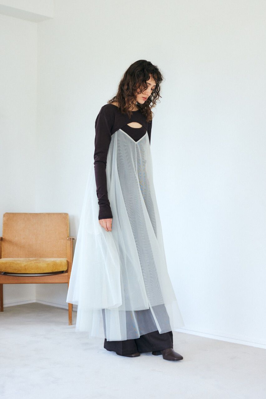 MOUSSY「チュール A LINE ドレス」|ワンピース|