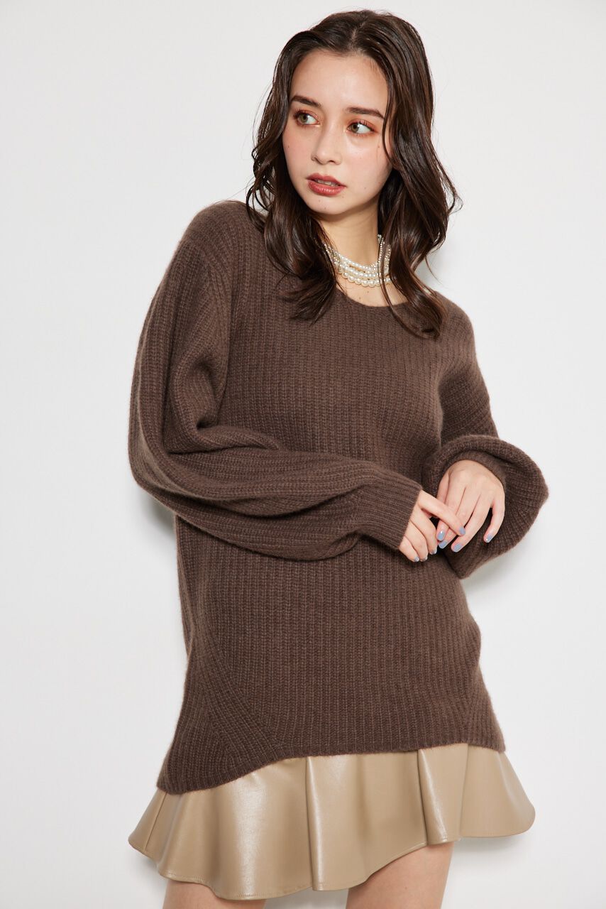 rienda「ラクーンMIXKnitTOP」|ニット・セーター|