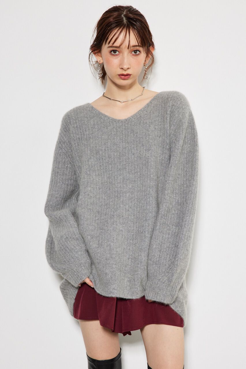 rienda「ラクーンMIXKnitTOP」|ニット・セーター|