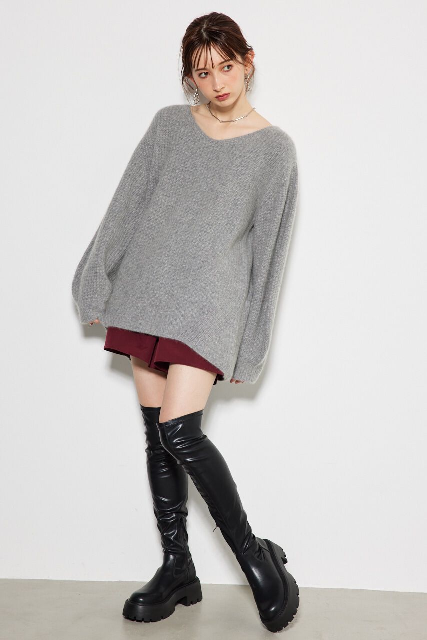 rienda「ラクーンMIXKnitTOP」|ニット・セーター|