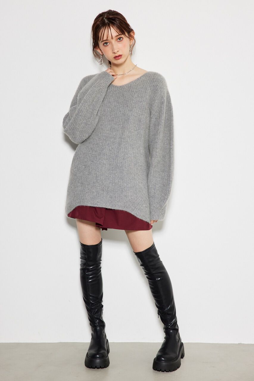 rienda「ラクーンMIXKnitTOP」|ニット・セーター|