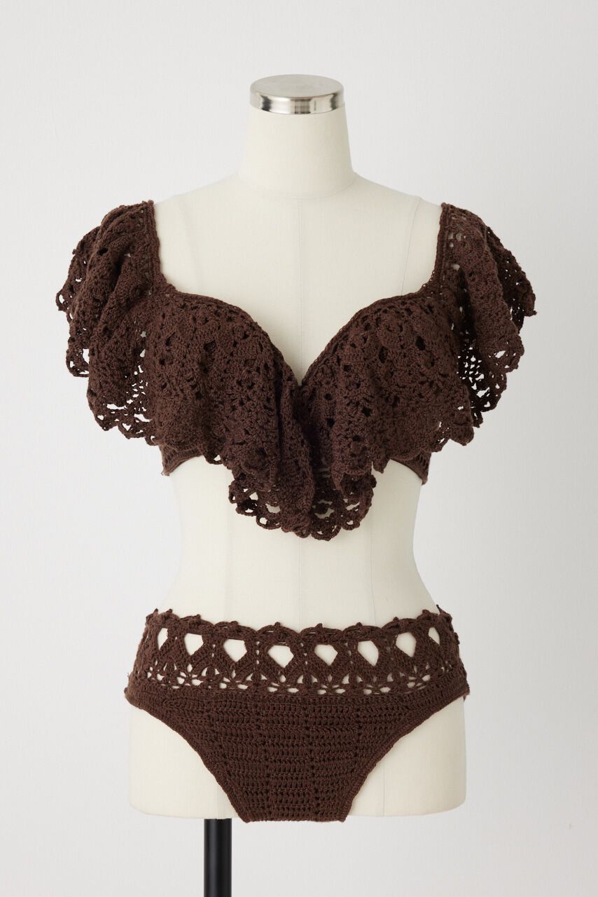 rienda「ショルダーフリルクロシェカップビキニ」|その他|