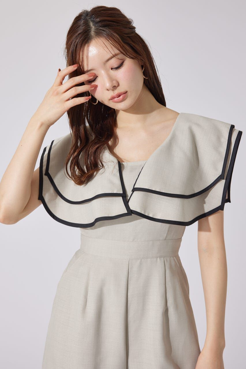 rienda「ショルダーダブルフリルロンパース」|その他|