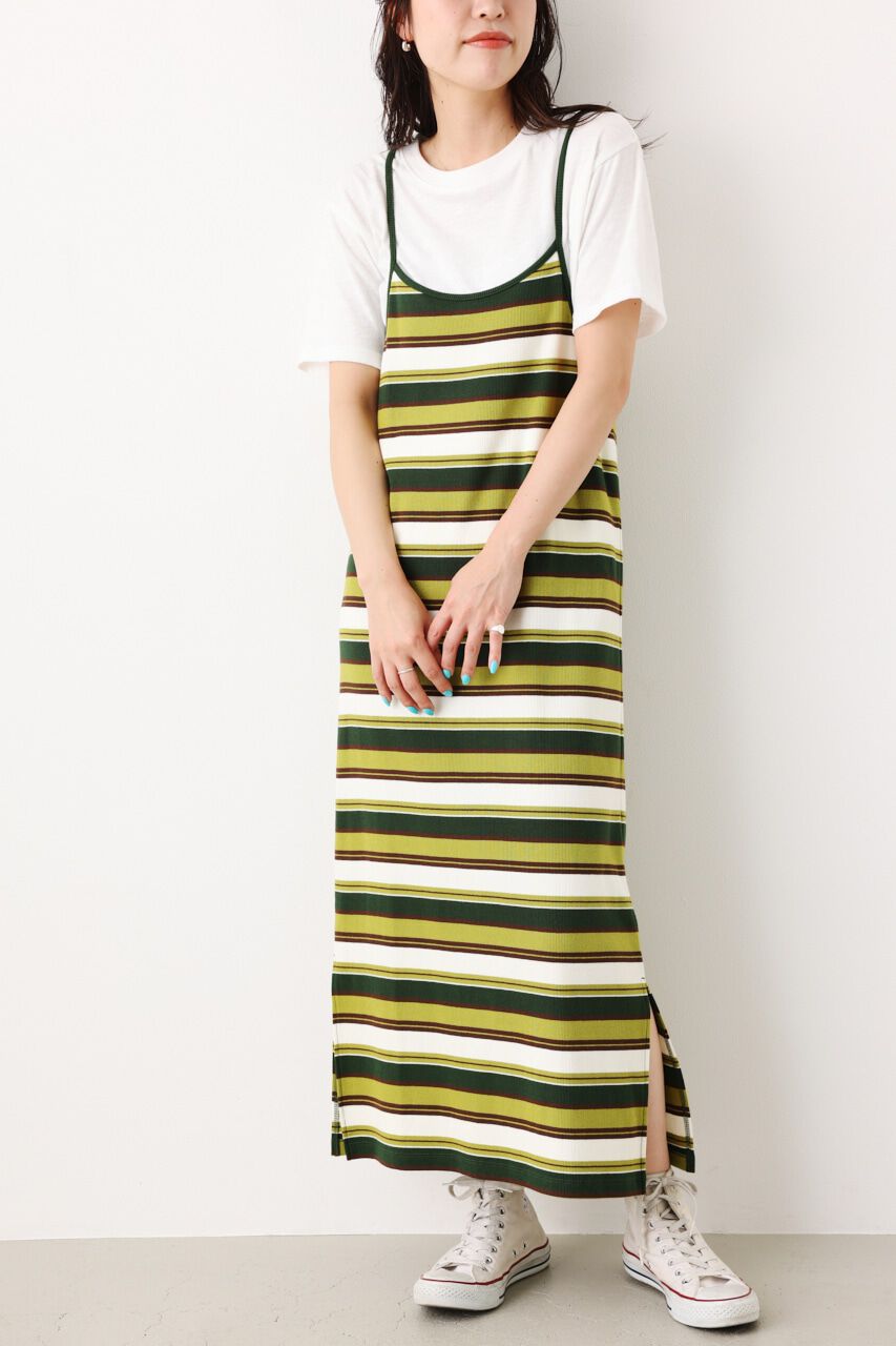 RODEO CROWNS「マルチボーダーキャミワンピース」|ワンピース|