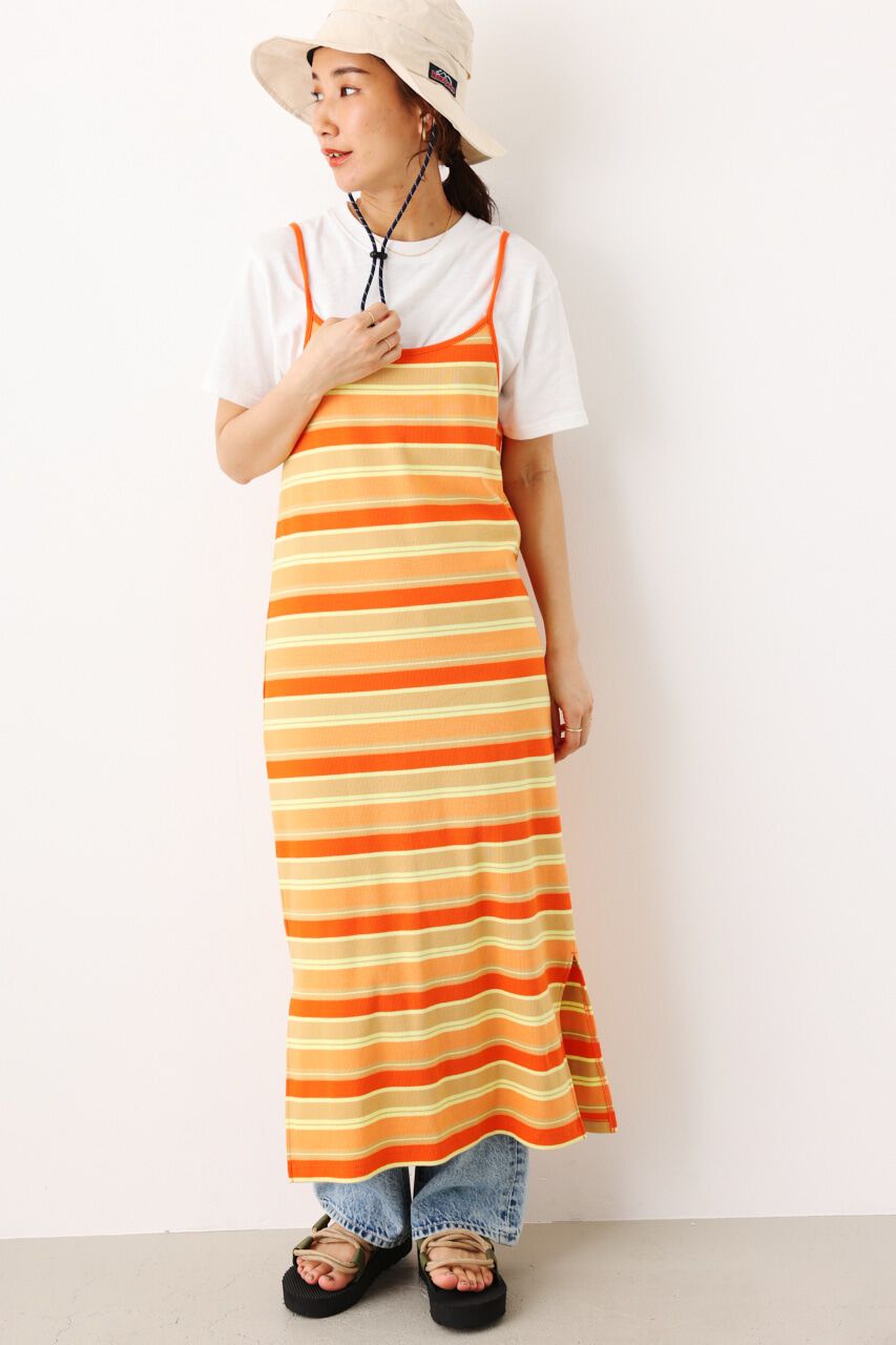 RODEO CROWNS「マルチボーダーキャミワンピース」|ワンピース|