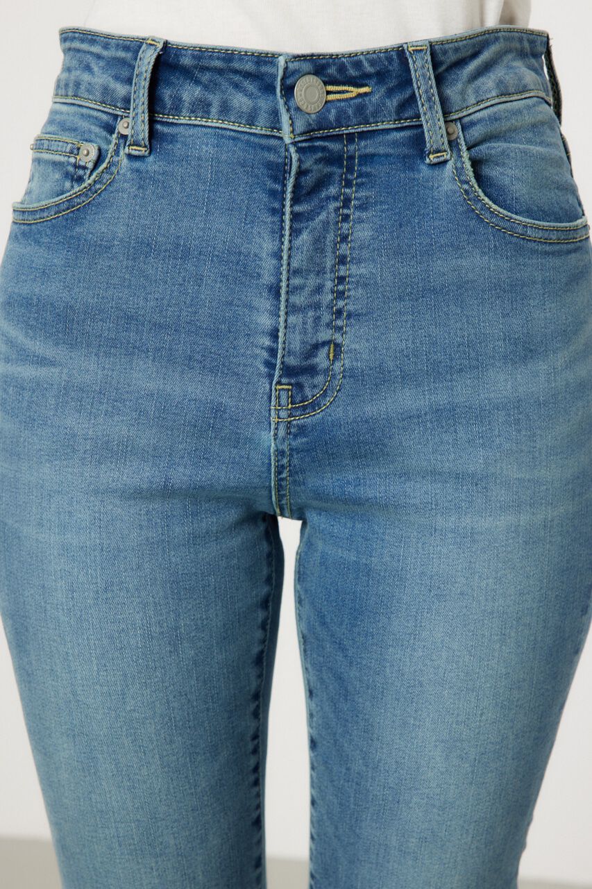 RODEO CROWNS「カットオフUSEDスリムフレアデニム」|デニム|