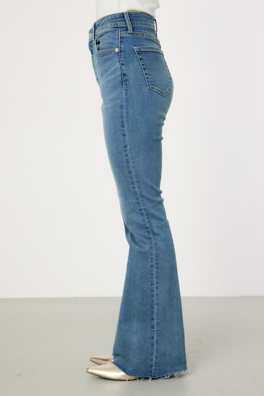 RODEO CROWNS「カットオフUSEDスリムフレアデニム」|デニム|