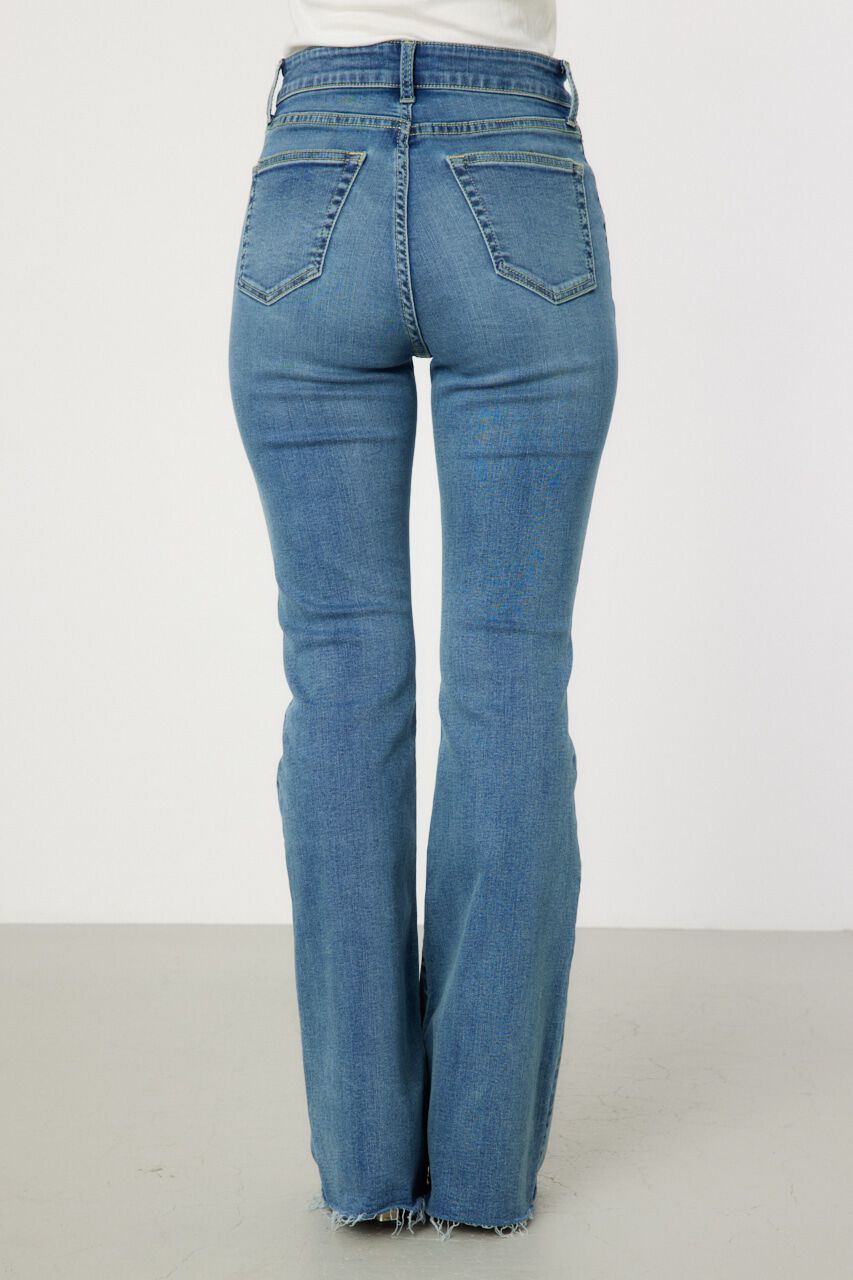 RODEO CROWNS「カットオフUSEDスリムフレアデニム」|デニム|