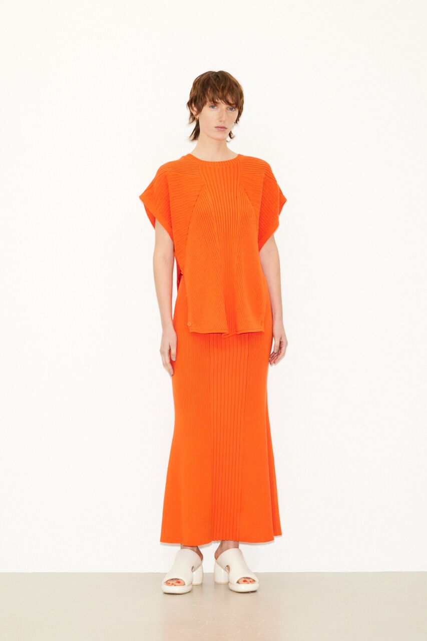 SLY「WIDE RIB MERMAID MG ロングスカート」|スカート|L/RED1