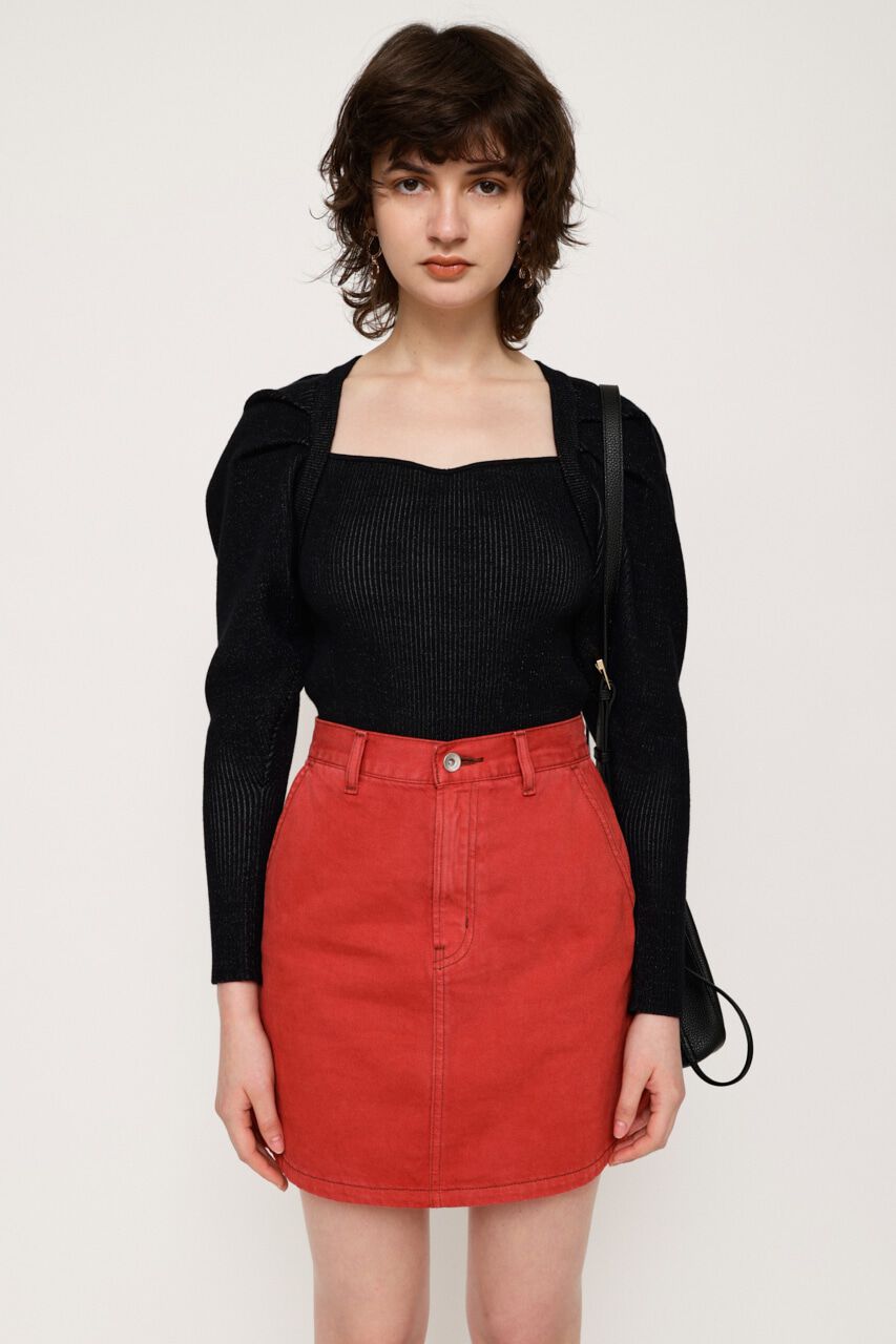 SLY「TUCK PUFF SQUARE HG トップス」|ニット・セーター|M/BLK7