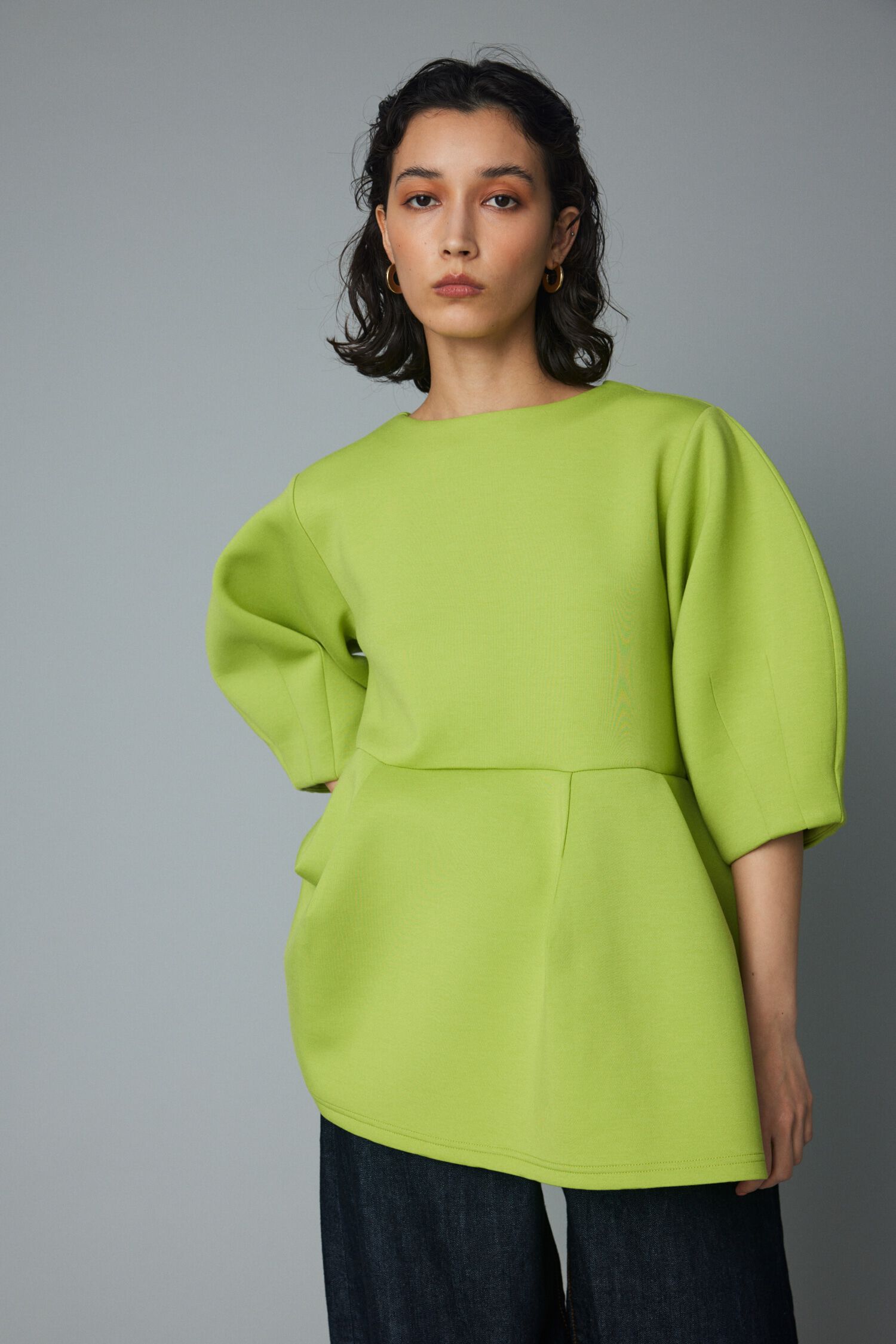 HeRIN.CYE「Feels puff sleeve tops」|Tシャツ・カットソー|LIME