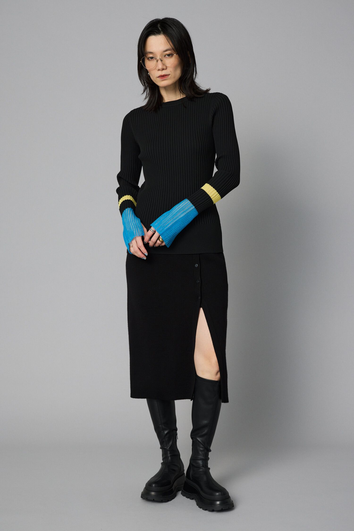 HeRIN.CYE「Sheer knit compilation tops」|ニット・セーター|