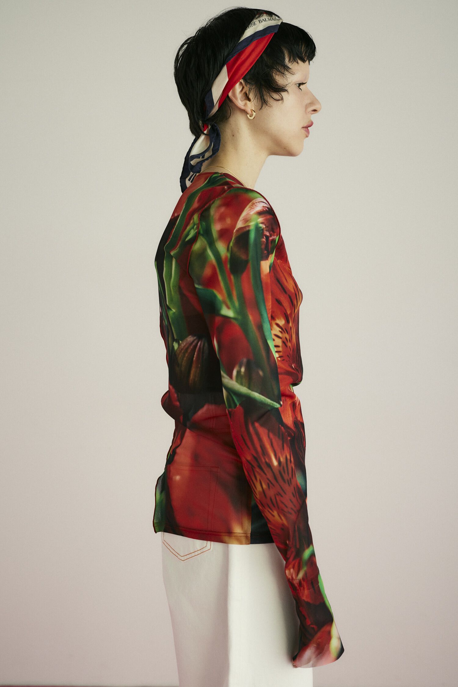 HeRIN.CYE「Flower pattern mesh innner」|Tシャツ・カットソー|