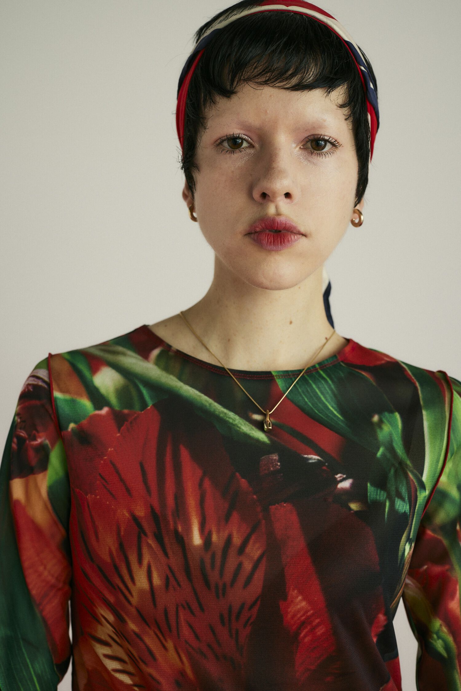 HeRIN.CYE「Flower pattern mesh innner」|Tシャツ・カットソー|