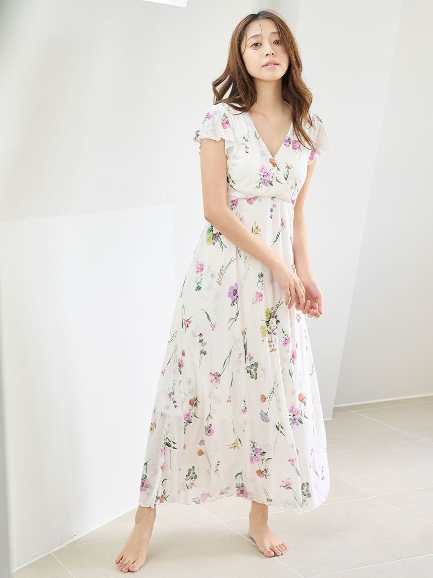 SNIDEL HOME「【接触冷感】カットカシュクールワンピース」|ルームウェア|