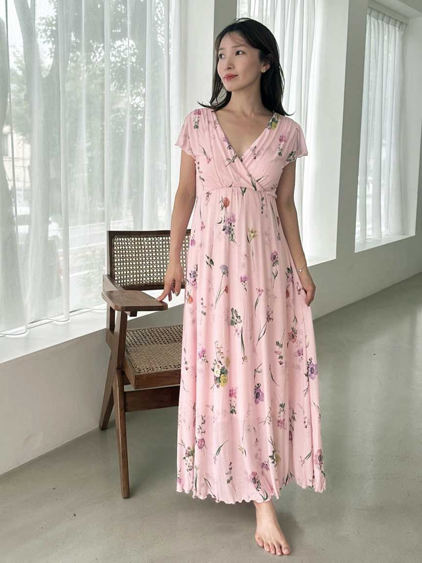 SNIDEL HOME「【接触冷感】カットカシュクールワンピース」|ルームウェア|