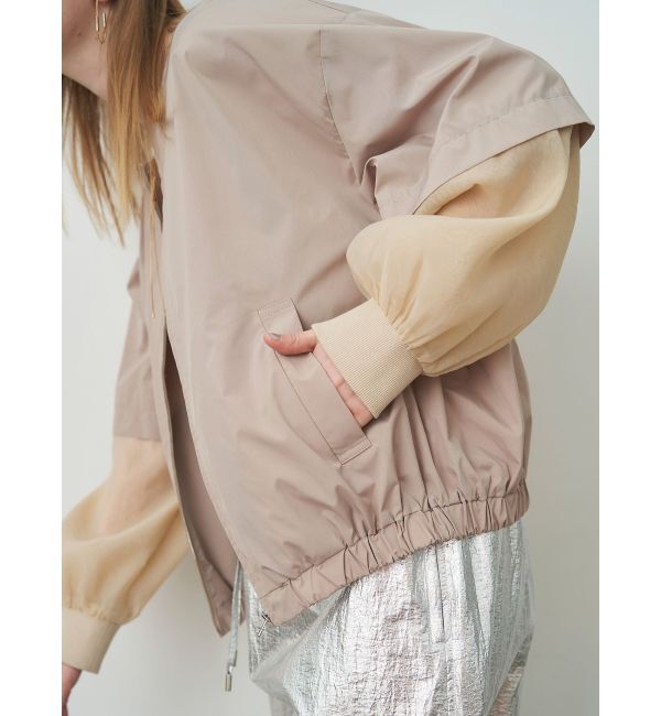 ELENDEEK「SHEER SLEEVE BZ」|ブルゾン・スタジャン|