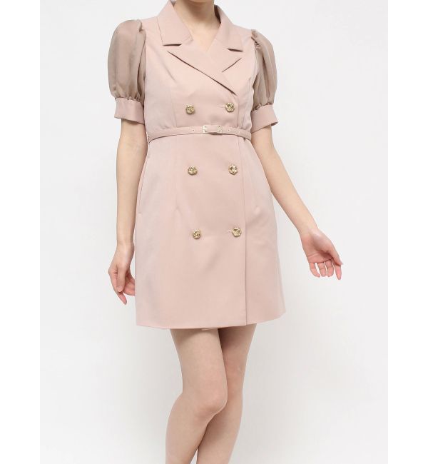 RESEXXY「スリーブシアーデザインミニワンピース」|ワンピース|