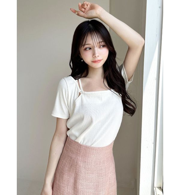 RESEXXY「ナローリボンリブトップス」|Tシャツ・カットソー|