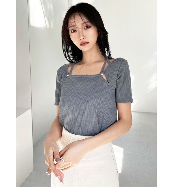 RESEXXY「ナローリボンリブトップス」|Tシャツ・カットソー|