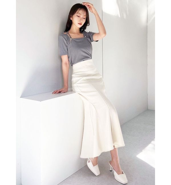 RESEXXY「ナローリボンリブトップス」|Tシャツ・カットソー|