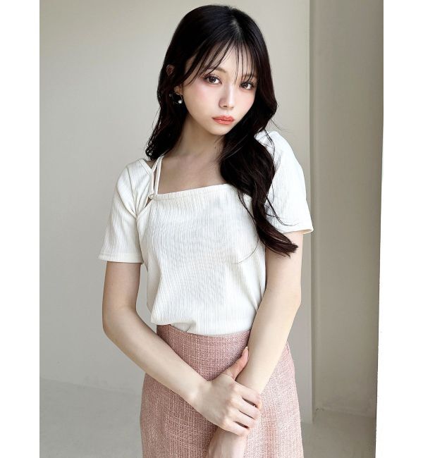 RESEXXY「ナローリボンリブトップス」|Tシャツ・カットソー|