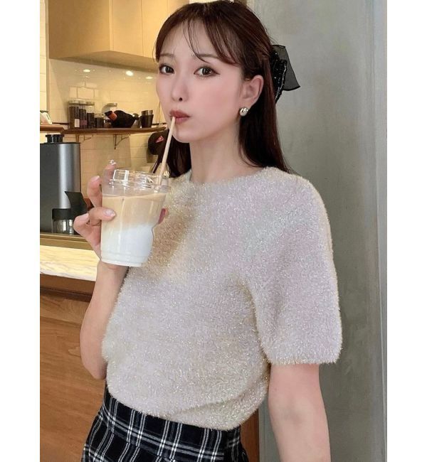 RESEXXY「ミニシャギーラメニットトップス」|ニット・セーター|