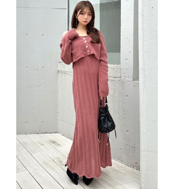 RESEXXY「アンサンブルレースニットワンピース」|ワンピース|