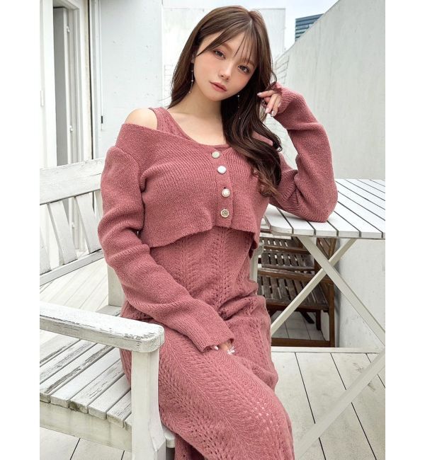 RESEXXY「アンサンブルレースニットワンピース」|ワンピース|