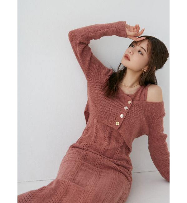 RESEXXY「アンサンブルレースニットワンピース」|ワンピース|