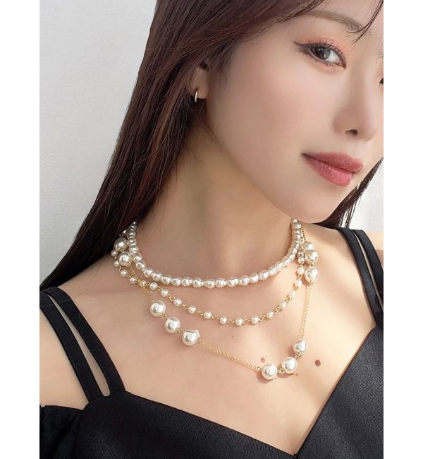 RESEXXY「メニーパールネックレス」|ネックレス|ゴールド