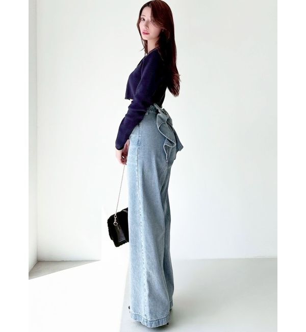 RESEXXY「バックリボンデニムパンツ」|デニム|