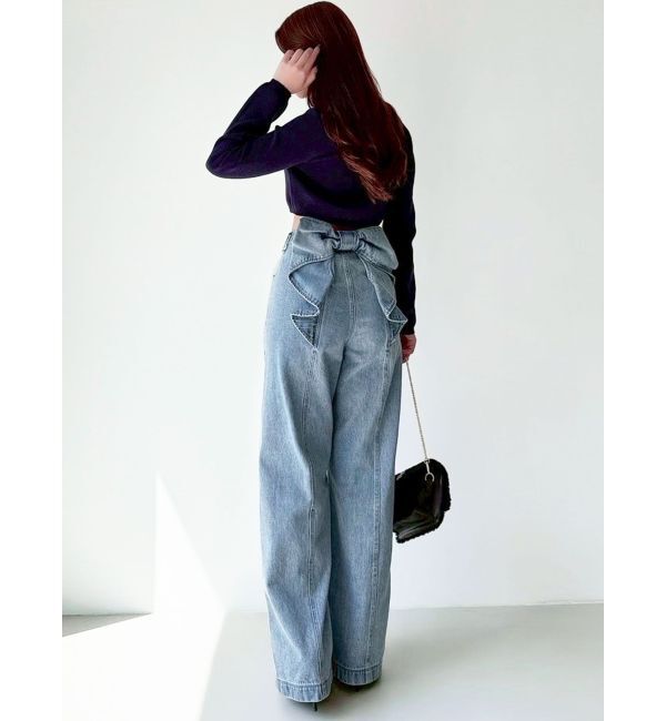 RESEXXY「バックリボンデニムパンツ」|デニム|