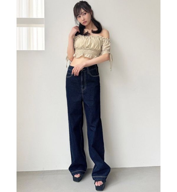 RESEXXY「バックリボンデニムパンツ」|デニム|