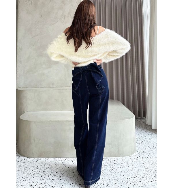 RESEXXY「バックリボンデニムパンツ」|デニム|