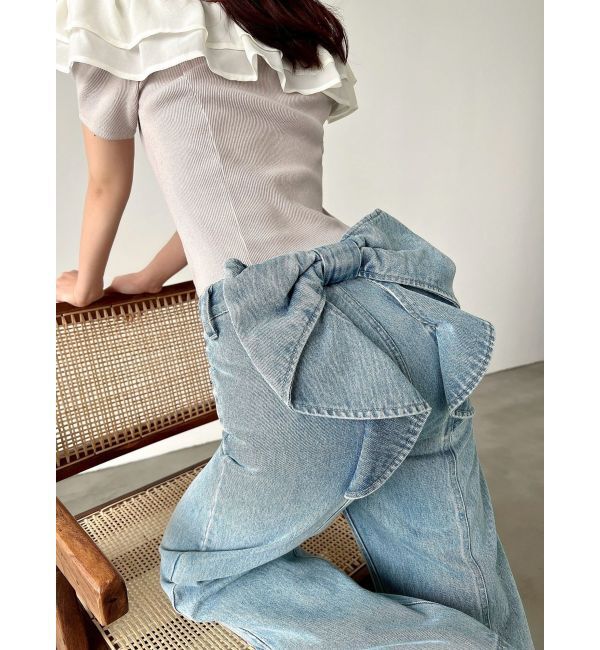 RESEXXY「バックリボンデニムパンツ」|デニム|