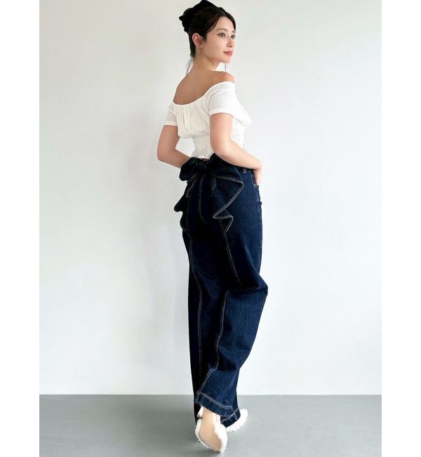 RESEXXY「バックリボンデニムパンツ」|デニム|