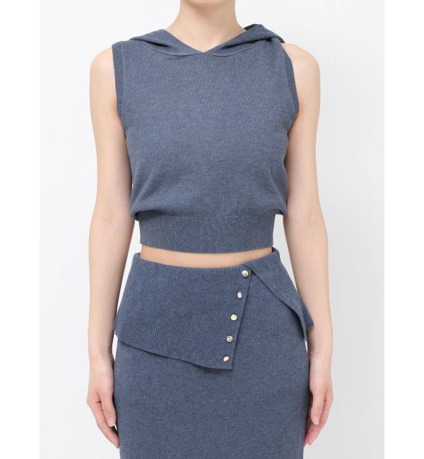 RESEXXY「フーディーノースリニットトップス【セットアップ着用可能】」|ニット・セーター|