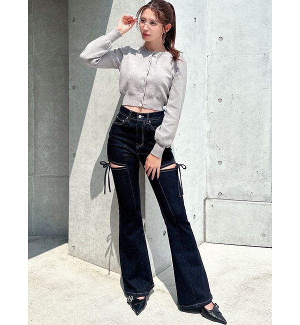 RESEXXY「クルーネックニットカーデ」|カーディガン|