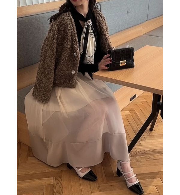 dazzlin「シアーグロッシーレースアップスカート」|スカート|