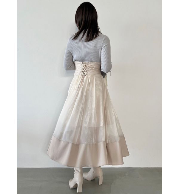 dazzlin「シアーグロッシーレースアップスカート」|スカート|