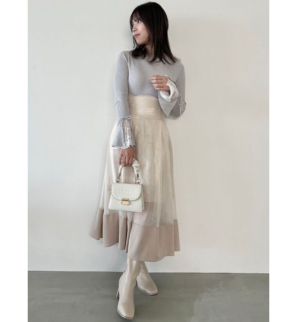 dazzlin「シアーグロッシーレースアップスカート」|スカート|