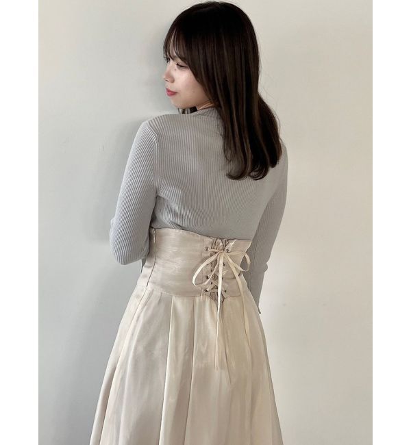 dazzlin「シアーグロッシーレースアップスカート」|スカート|