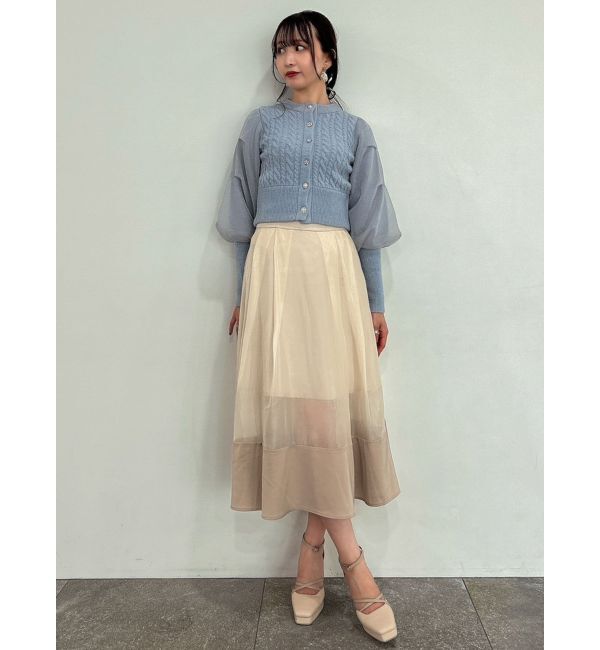 dazzlin「シアーグロッシーレースアップスカート」|スカート|