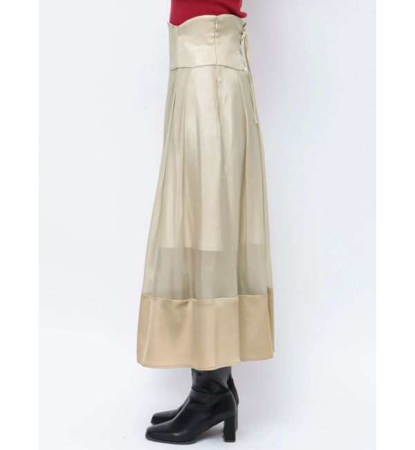 dazzlin「シアーグロッシーレースアップスカート」|スカート|