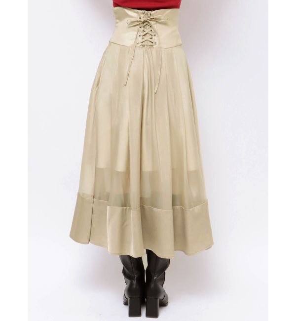 dazzlin「シアーグロッシーレースアップスカート」|スカート|