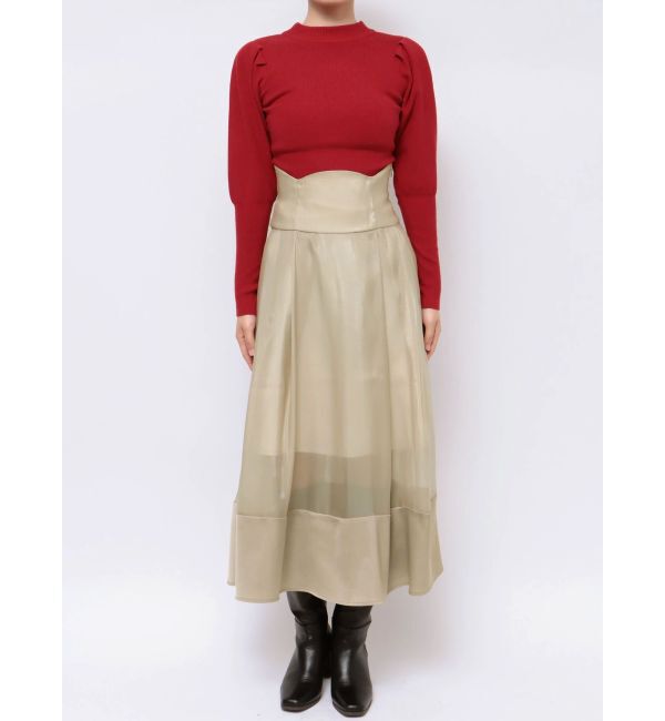 dazzlin「シアーグロッシーレースアップスカート」|スカート|