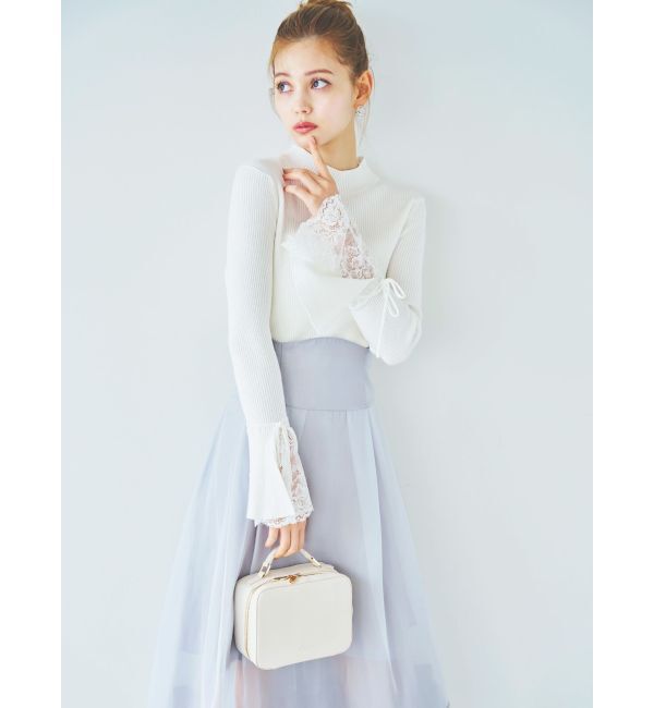 dazzlin「シアーグロッシーレースアップスカート」|スカート|